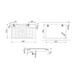 SMEG dujinė kaitlentė PGF95-4  | 4