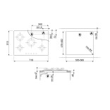 SMEG dujinė kaitlentė P705ES  | 10