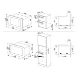 SMEG įmontuojama mikrobangų krosnelė  | 2