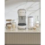 SMEG kavos aparato ir pieno putų plakiklio rinkinys ECF12WHEU | 2
