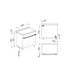 SMEG dujinė viryklė su elektrine orkaite CPF9GPWH | 3