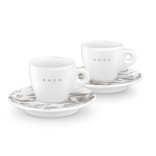SMEG porcelianinių espresso puodelių rinkinys 2 vnt., 80 ml | 1