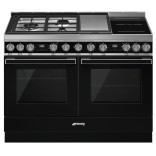 SMEG kombinuota viryklė su 2 elektrinėmis orkaitėmis CPF120IGMPBL | 1