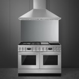 SMEG kombinuota viryklė su 2 elektrinėmis orkaitėmis CPF120IGMPX | 2