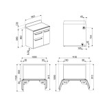 SMEG dujinė viryklė su 3 elektrinėmis orkaitėmis  | 6