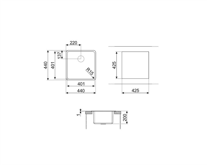 Montuojama ant stalviršio