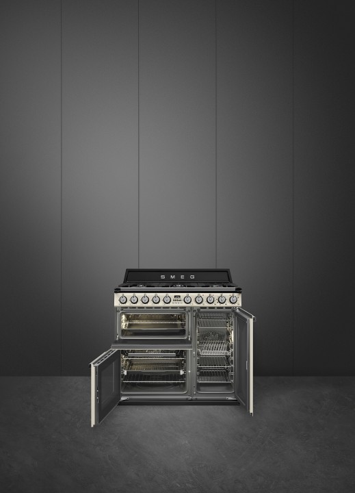 SMEG dujinė viryklė su 3 elektrinėmis orkaitėmis  | 4
