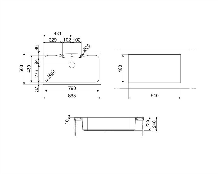 SMEG plautuvė LSEG860A2  | 3