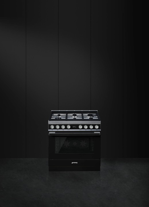 SMEG dujinė viryklė su elektrine orkaite CPF9GPBL | 2