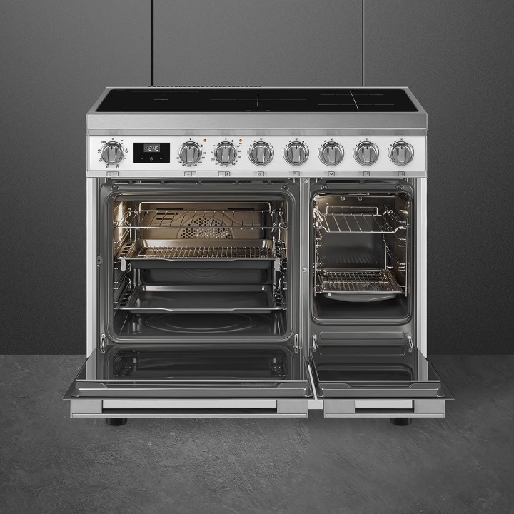 SMEG indukcinė viryklė su 2 elektrinėmis orkaitėmis CPF92IMWH | 2