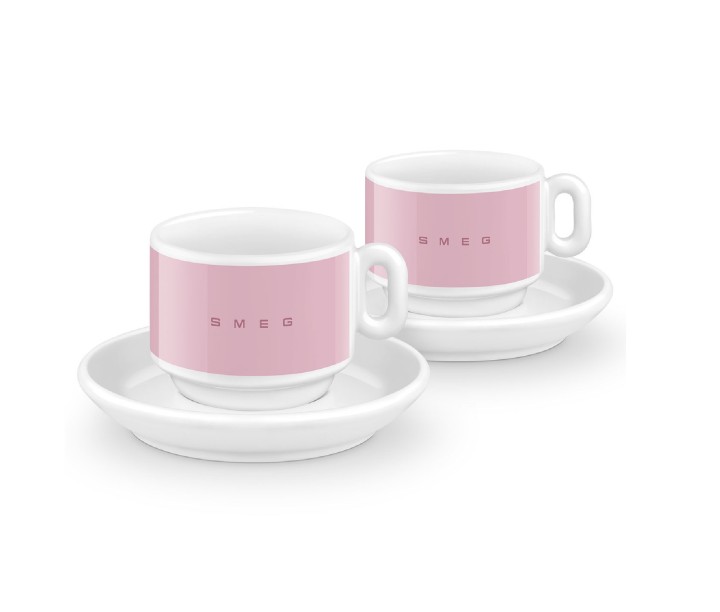 SMEG porcelianinių espresso puodelių rinkinys 2 vnt., 84 ml | 1