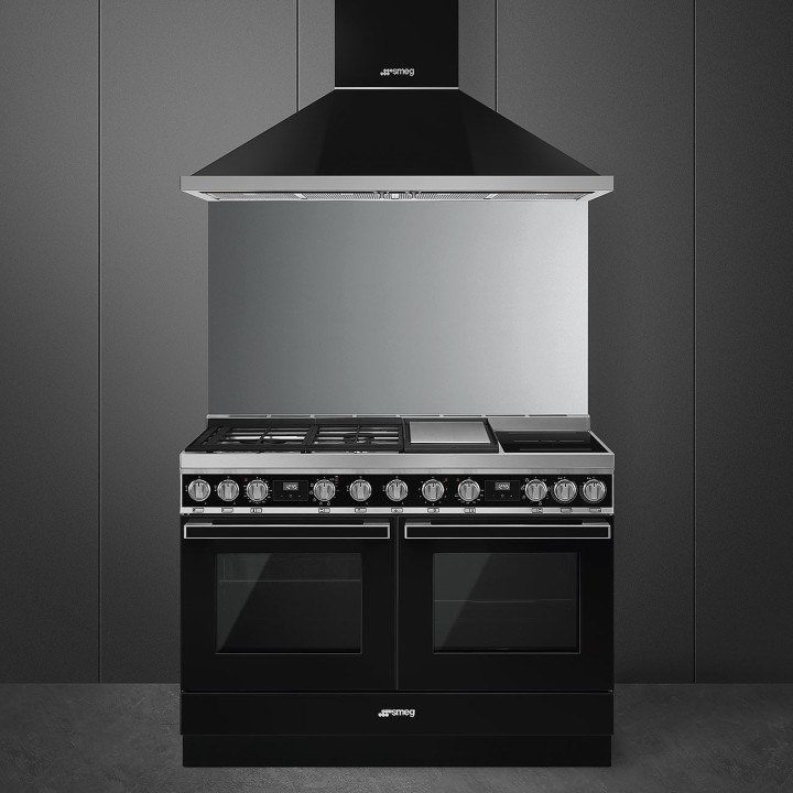SMEG kombinuota viryklė su 2 elektrinėmis orkaitėmis CPF120IGMPBL | 2