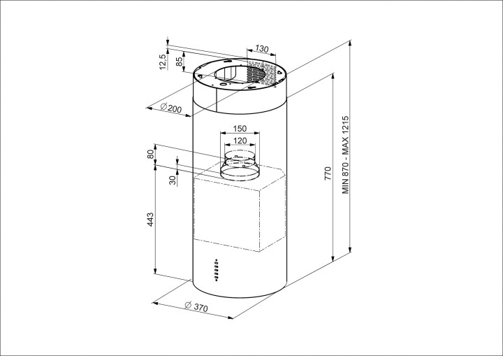 SMEG gartraukis KIR37N2 | 3