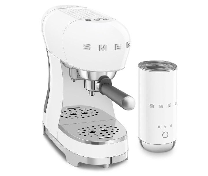 SMEG kavos aparato ir pieno putų plakiklio rinkinys ECF12WHEU | 1