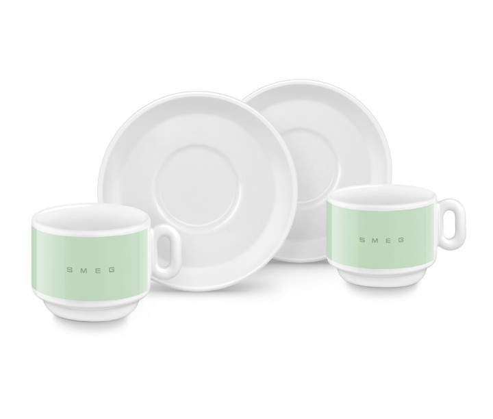 SMEG porcelianinių espresso puodelių rinkinys 2 vnt., 84 ml | 5