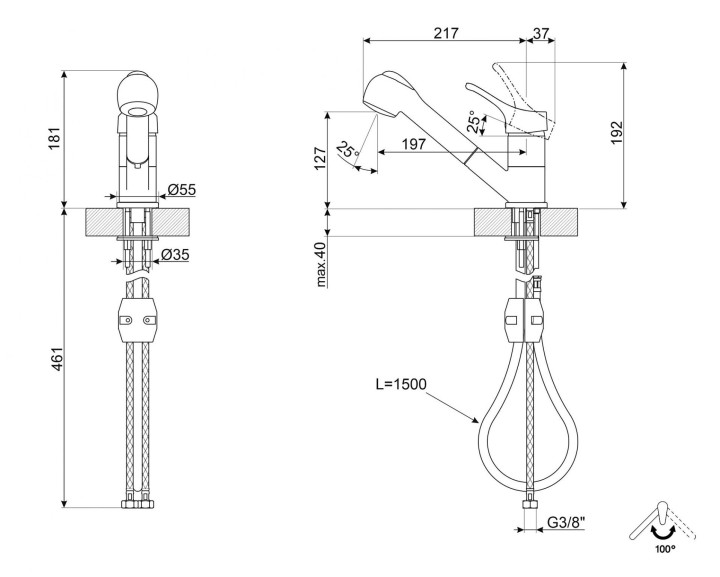 SMEG vandens maišytuvas MD10CR3  | 3