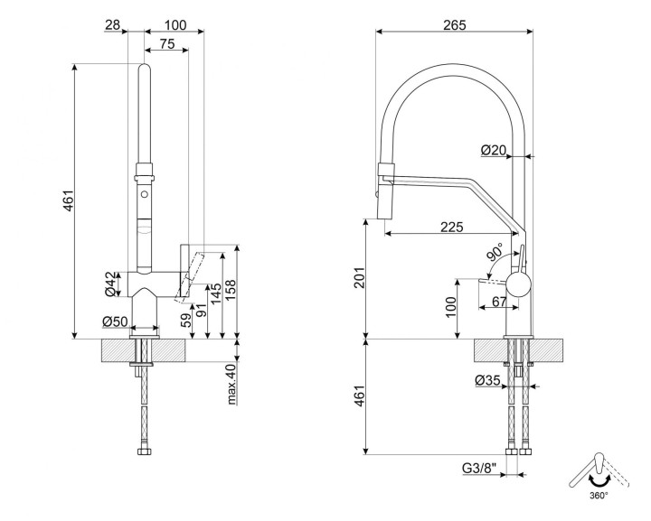 SMEG vandens maišytuvas MID20MN  | 3