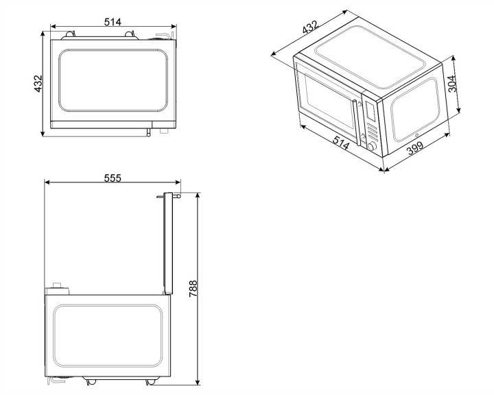 SMEG mikrobangų krosnelė MOE25X  | 4