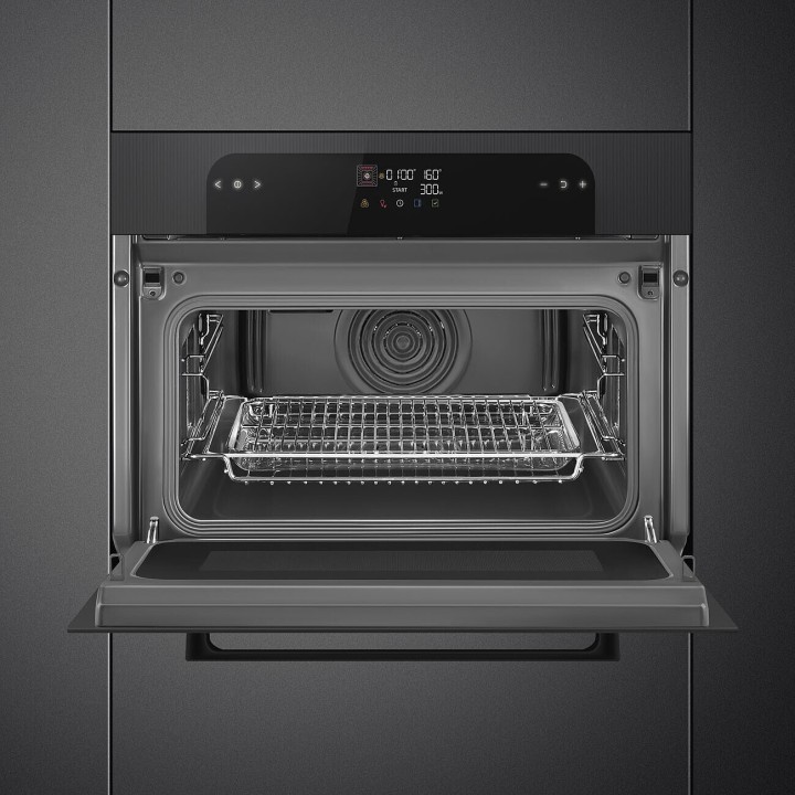 SMEG orkaitė su mikrobangų funkcija SO4202M1B | 3