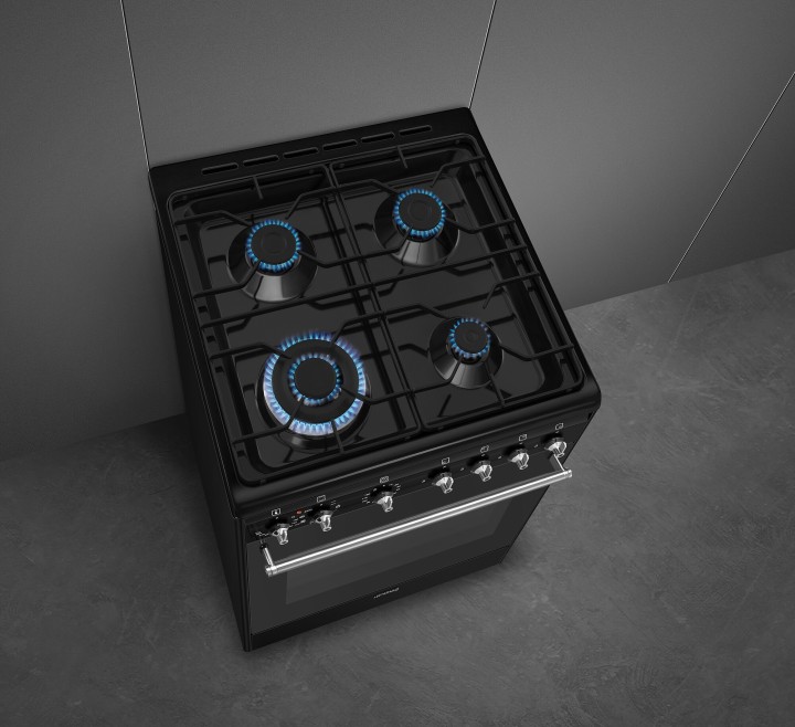 SMEG dujinė viryklė su elektrine orkaite CX61GMBL | 4