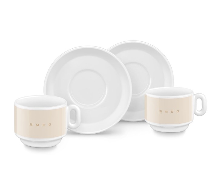 SMEG porcelianinių espresso puodelių rinkinys 2 vnt., 84 ml | 5