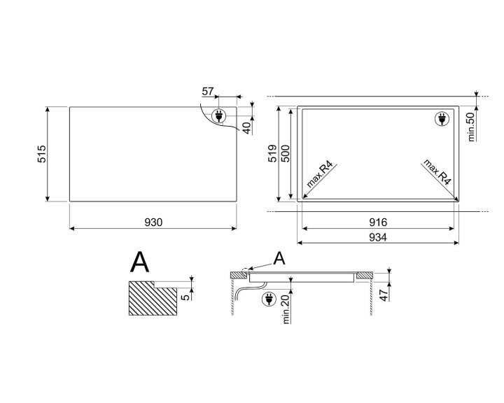 SMEG indukcinė kaitlentė SIA1963D  | 5