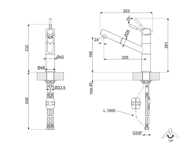 SMEG vandens maišytuvas MD15CR  | 3