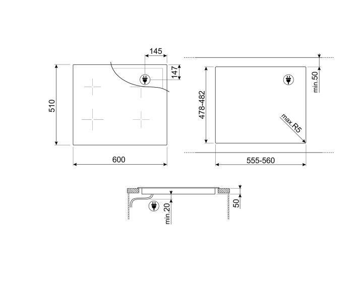 SMEG indukcinė kaitlentė SI2B22641D  | 6