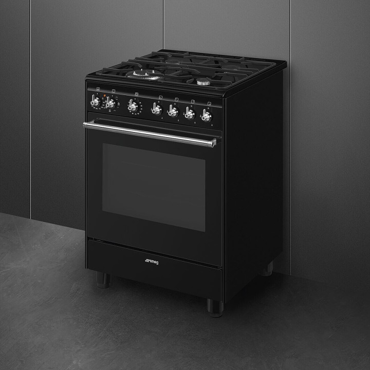 SMEG dujinė viryklė su elektrine orkaite CX61GMBL | 2