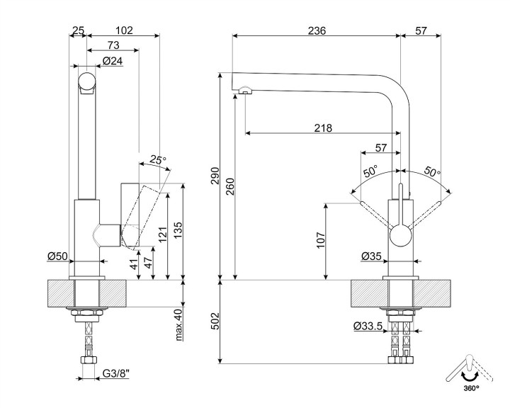 SMEG vandens maišytuvas MD22CUX  | 3