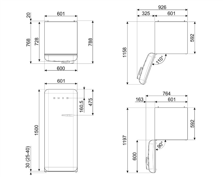 SMEG šaldytuvas Vyriai kairėje | 5