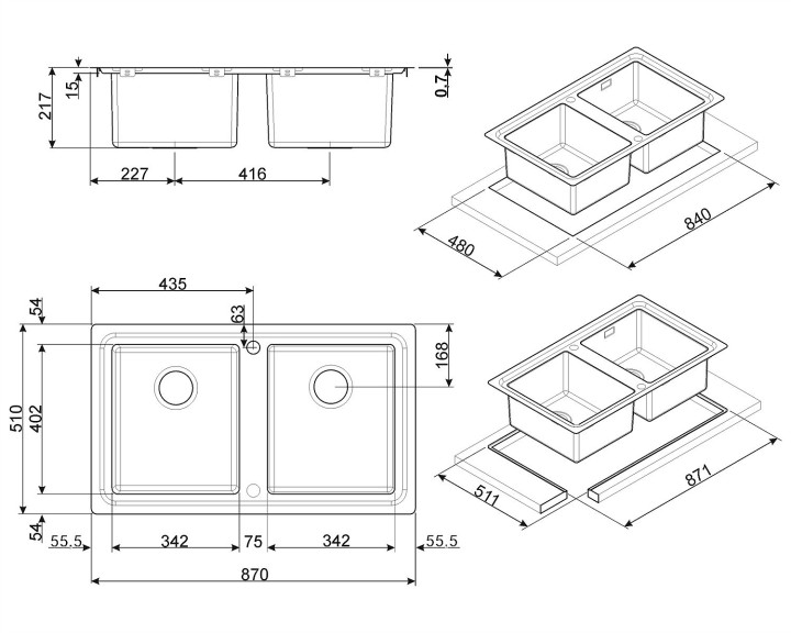 SMEG plautuvė LFT862  | 2