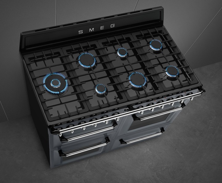 SMEG dujinė viryklė su 3 elektrinėmis orkaitėmis  | 3