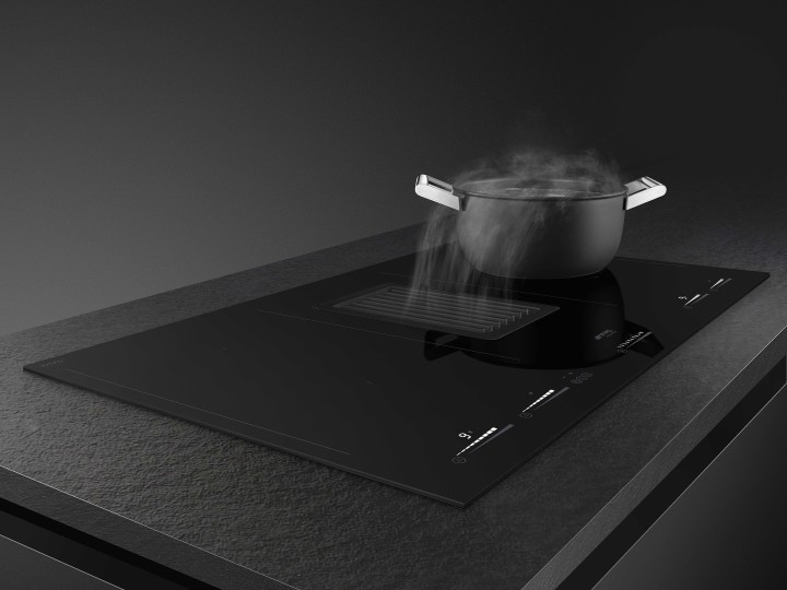 SMEG indukcinė kaitlentė su integruotu gartraukiu HOBD682D1  | 4