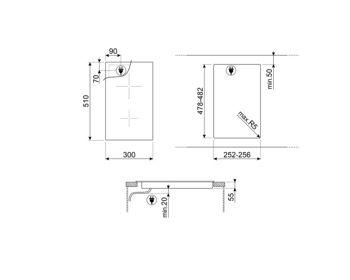 SMEG indukcinė kaitlentė SI2321D  | 2
