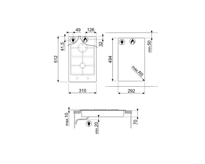 SMEG dujinė kaitlentė PGF32G  | 3
