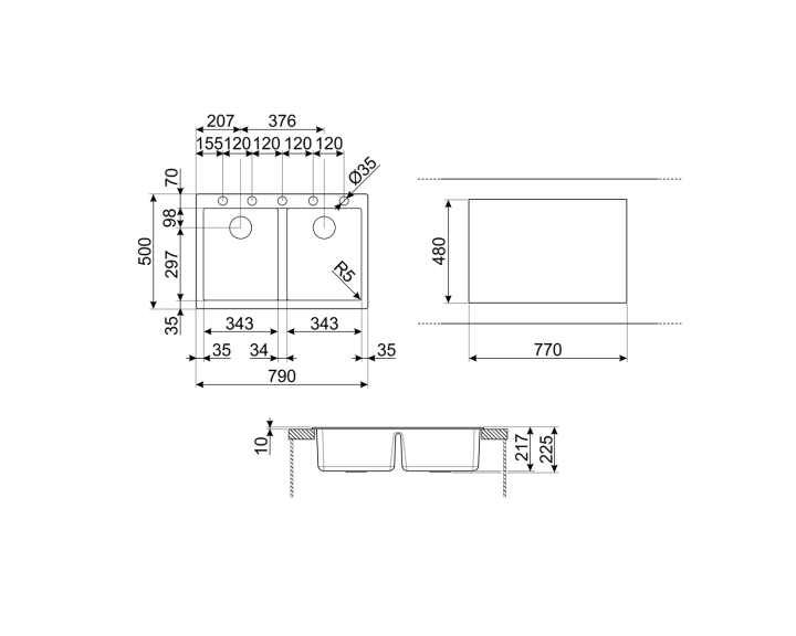 SMEG plautuvė VZ3434N  | 2
