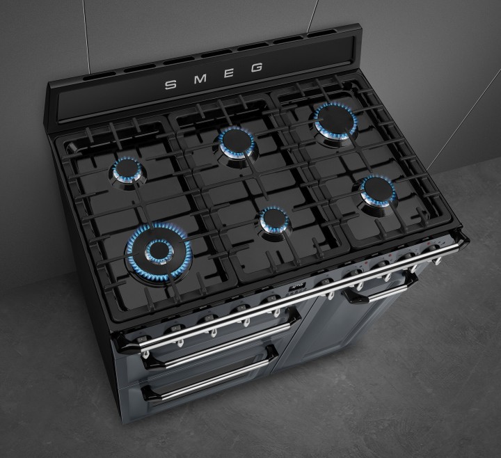 SMEG dujinė viryklė su 3 elektrinėmis orkaitėmis  | 5