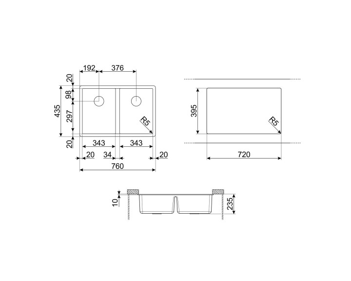 SMEG plautuvė VZUM3434N  | 2