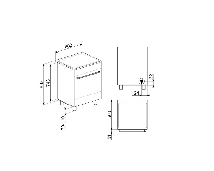 SMEG indukcinė viryklė su elektrine orkaite C6IMMBM2 | 3