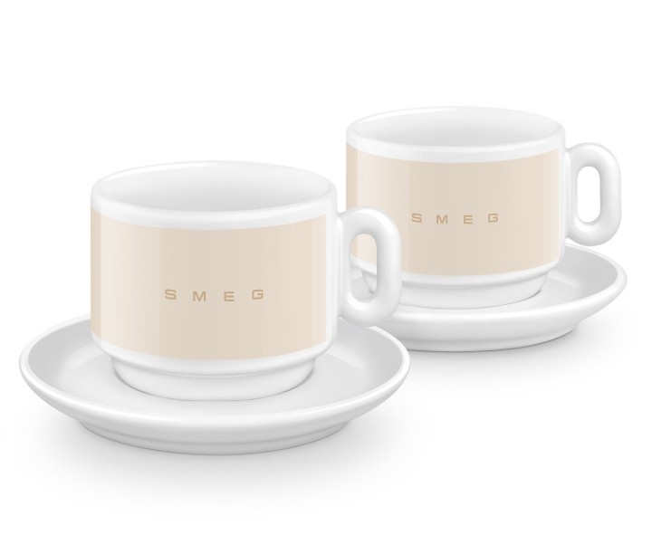 SMEG porcelianinių cappuccino puodelių rinkinys 2 vnt., 200 ml | 1