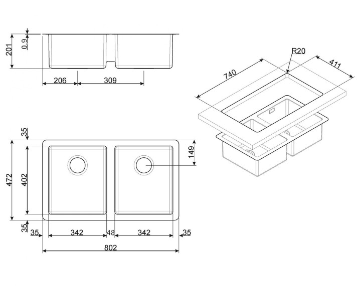 SMEG plautuvė VSTR3434-2  | 2