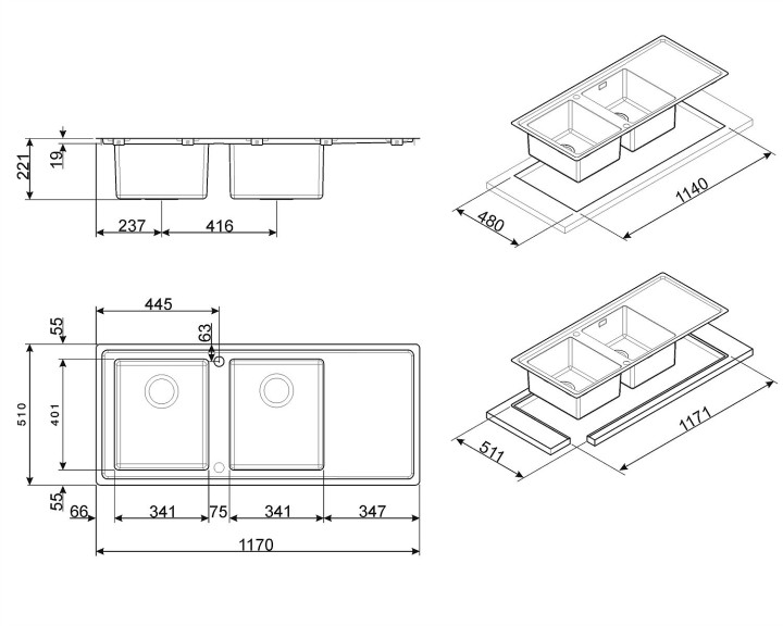 SMEG plautuvė LFT116S  | 2