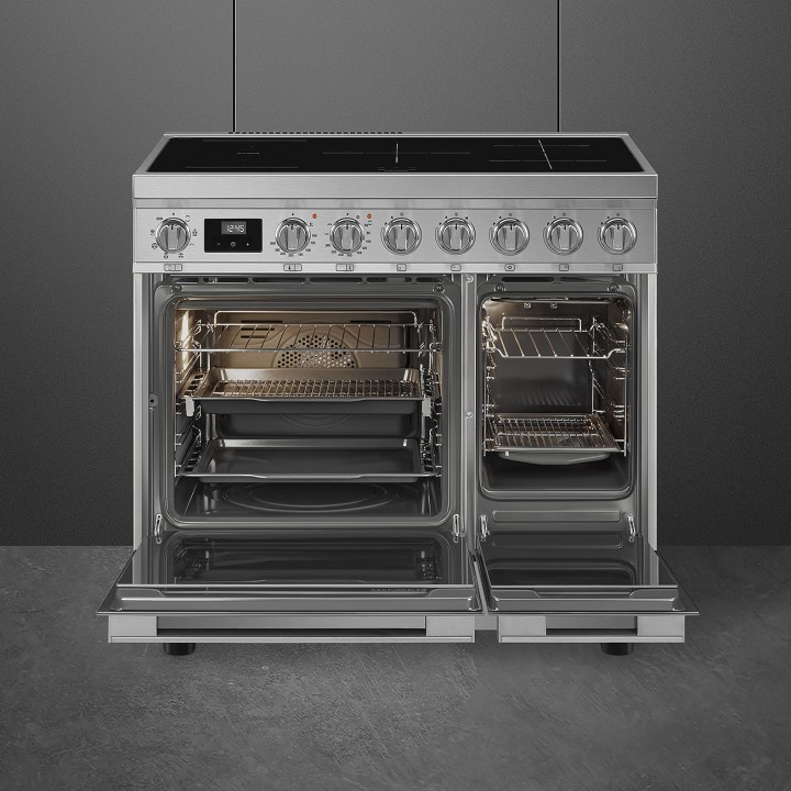 SMEG indukcinė viryklė su 2 elektrinėmis orkaitėmis CPF92IMX | 2