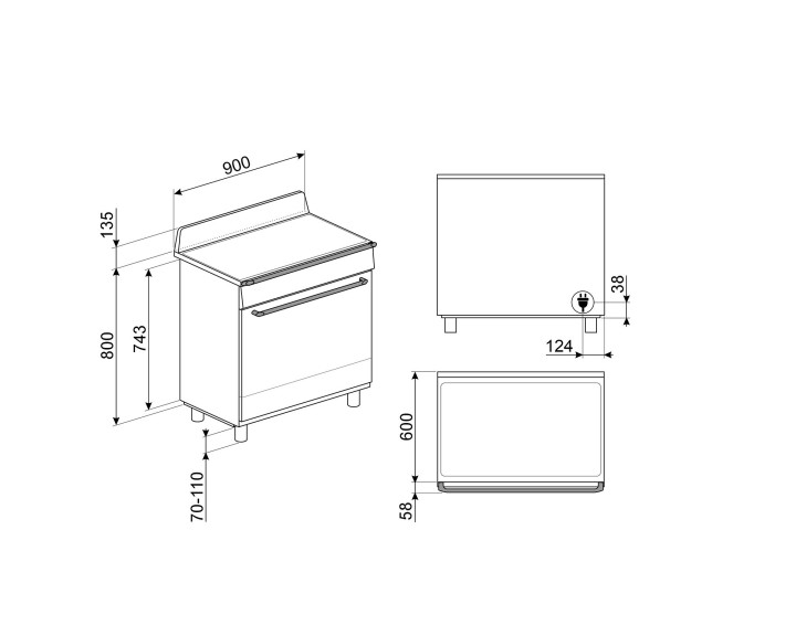 SMEG indukcinė viryklė su elektrine orkaite  | 7