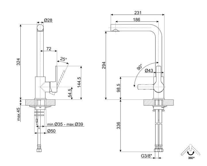SMEG vandens maišytuvas MI1CR  | 3