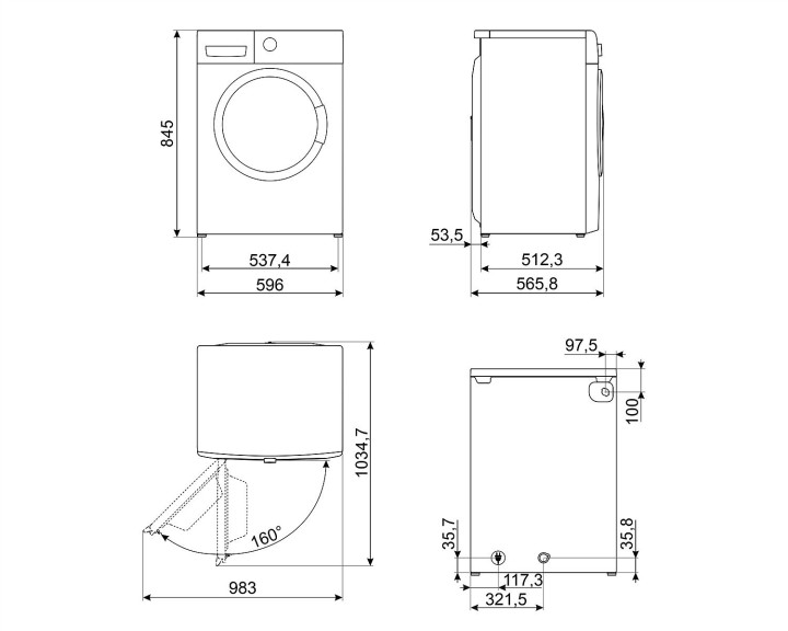 SMEG skalbyklė-džiovyklė WDN854SLDIN  | 4