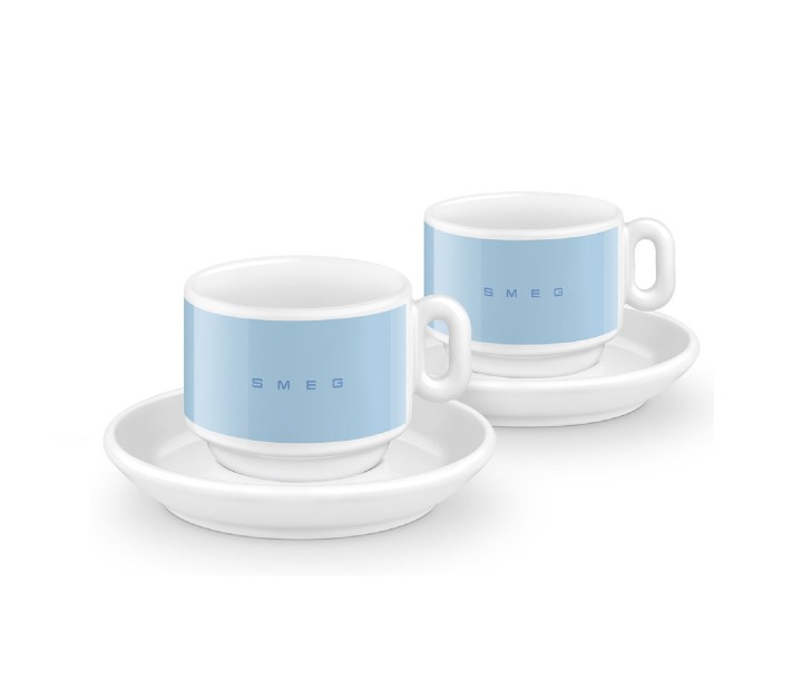 SMEG porcelianinių espresso puodelių rinkinys 2 vnt., 84 ml | 1