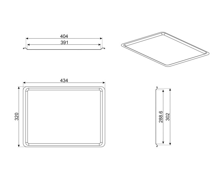SMEG kepimo padėklas BNP608T  | 2