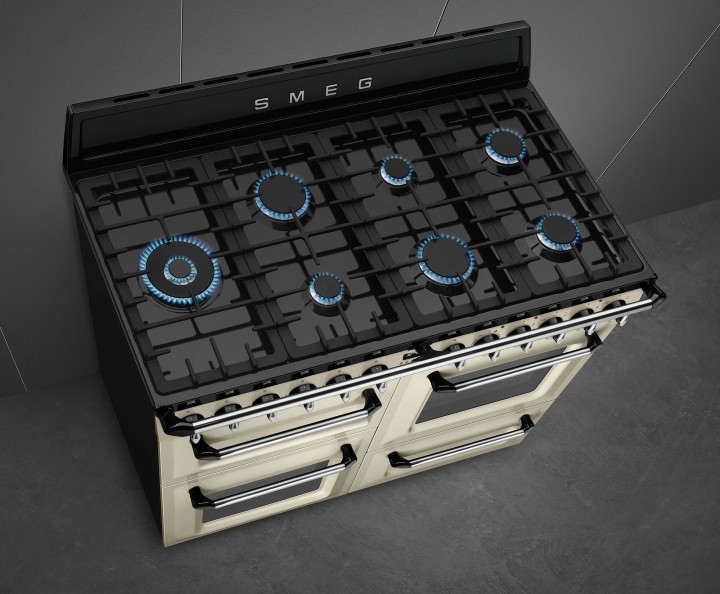 SMEG dujinė viryklė su 3 elektrinėmis orkaitėmis  | 3